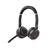 Jabra Evolve 75 MS Wireless Headset, Stereo – Includes Link 370 USB Adapter – Bluetooth Headset with World-Class Speakers, Active Noise-Cancelling Microphone, All Day Battery