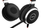 Jabra Evolve 40 MS Mono Headphones - Microsoft Certified Headphones for VoIP Softphone with Passive Noise Cancellation - USB Cable with Controller - Black