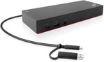 Lenovo ThinkPad Hybrid USB-C with USB-A Dock avec Fil USB 3.2 Gen 2 (3.1 Gen 2) Type-C Noir
