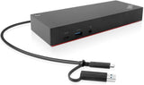 Lenovo ThinkPad Hybrid USB-C with USB-A Dock avec Fil USB 3.2 Gen 2 (3.1 Gen 2) Type-C Noir