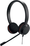 Jabra Evolve 20 Stereo Headset - Microsoft Certified Headphones for VoIP Softphone with Passive Noise Cancelling - USB-C/A - Black