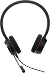 Jabra Evolve 20 Stereo Headset - Microsoft Certified Headphones for VoIP Softphone with Passive Noise Cancelling - USB-C/A - Black