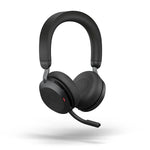 Jabra Evolve2 75 PC Wireless Headset with 8-Microphone Technology - Dual Foam Stereo Headphones with Advanced Active Noise Cancelling, USB-C Bluetooth Adapter and MS Teams-Compatibility - Black