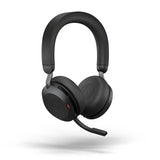 Jabra Evolve2 75 PC Wireless Headset with 8-Microphone Technology - Dual Foam Stereo Headphones with Advanced Active Noise Cancelling, USB-C Bluetooth Adapter and MS Teams-Compatibility - Black