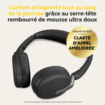 Jabra Evolve2 65 Flex Wireless Bluetooth Stereo Headset with ClearVoice Noise Cancelling Technology and Hybrid ANC - MS Teams Certified - Black