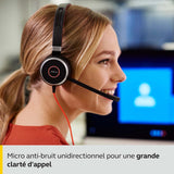 Jabra Evolve 40 MS Mono Headphones - Microsoft Certified Headphones for VoIP Softphone with Passive Noise Cancellation - USB Cable with Controller - Black