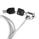 Câble de sécurité PC de 1,8 m, Nano Saver, Acier antivol pour Ordinateur Portable, Emplacement de sécurité Kensington Nanosaver, 2 clés, Verrouillage de Protection Nano Saver, revêtement PVC