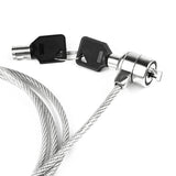 Câble de sécurité PC de 1,8 m, Nano Saver, Acier antivol pour Ordinateur Portable, Emplacement de sécurité Kensington Nanosaver, 2 clés, Verrouillage de Protection Nano Saver, revêtement PVC