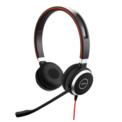 Jabra Evolve 40 MS Mono Headphones - Microsoft Certified Headphones for VoIP Softphone with Passive Noise Cancellation - USB Cable with Controller - Black