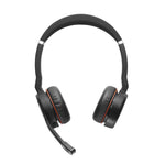 Jabra Evolve 75 MS Wireless Headset, Stereo – Includes Link 370 USB Adapter – Bluetooth Headset with World-Class Speakers, Active Noise-Cancelling Microphone, All Day Battery