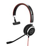 Jabra Evolve 40 MS Mono Headphones - Microsoft Certified Headphones for VoIP Softphone with Passive Noise Cancellation - USB Cable with Controller - Black