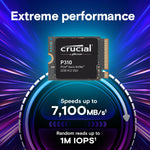 Crucial P310 2TB PCIe Gen4 2230 NVMe M.2 SSD - Up to 7,100 MB/s - Uplevel Your Console - Internal Solid State Drive (PC) - CT2000P310SSD2