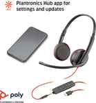 Plantronics - Blackwire 3225 - Dual wired headset (stereo) with boom mic - USB-C to connect to your mobile, PC or Mac