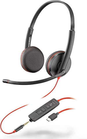 Plantronics - Blackwire 3225 - Dual wired headset (stereo) with boom mic - USB-C to connect to your mobile, PC or Mac