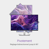 Dell P2425H 24" Full HD (1920x1080) Écran PC, 100Hz, IPS, 5ms, 99% sRGB, USB-C, DisplayPort, HDMI, VGA, 4X USB, Garantie 3 Ans, Noir
