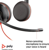 Plantronics - Blackwire 3225 - Dual wired headset (stereo) with boom mic - USB-C to connect to your mobile, PC or Mac