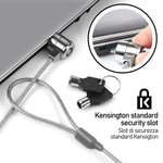 Câble de sécurité PC de 1,8 m, Nano Saver, Acier antivol pour Ordinateur Portable, Emplacement de sécurité Kensington Nanosaver, 2 clés, Verrouillage de Protection Nano Saver, revêtement PVC