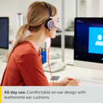 Jabra Evolve 40 MS Mono Headphones - Microsoft Certified Headphones for VoIP Softphone with Passive Noise Cancellation - USB Cable with Controller - Black