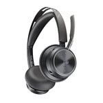 Poly - Voyager Focus 2 Office USB-A (Plantronics) - Bluetooth Stereo Headset with Boom Mic - USB-A PC/Mac/Desk Phone Compatible - Active Noise Canceling - Works with Teams (Certified), Zoom & More