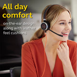 Jabra Evolve 40 MS Mono Headphones - Microsoft Certified Headphones for VoIP Softphone with Passive Noise Cancellation - USB Cable with Controller - Black