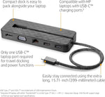 HP Spectre Travel Dock for HP USB-C Charging Laptops (with VGA, HDMI, Ethernet, and multiple USB ports) (2SR85AA#ABL)