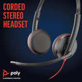 Plantronics - Blackwire 3225 - Dual wired headset (stereo) with boom mic - USB-C to connect to your mobile, PC or Mac